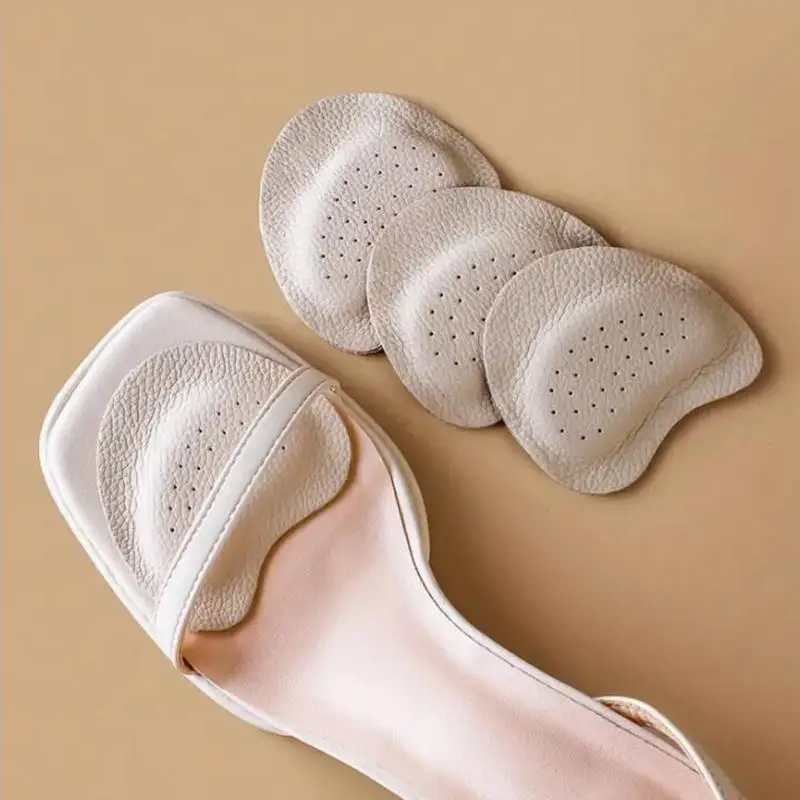 Sandalias pegatinas antideslizantes 4 Uds almohadilla de piel de cerdo para el antepié tacones altos para mujer plantilla para aliviar el dolor cojín del dedo del pie almohadillas para zapatos para el cuidado de los pies - imagen 2