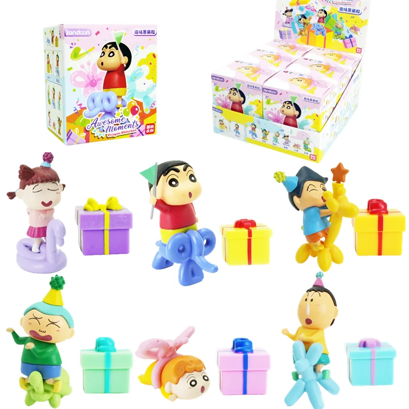 JANDOOM Crayon Shin-chan figura de acción de dibujos animados de Anime caja ciega grano de arroz lindo modelo de muñeca adornos juguetes regalos de Festival de dibujos animados - imagen 2