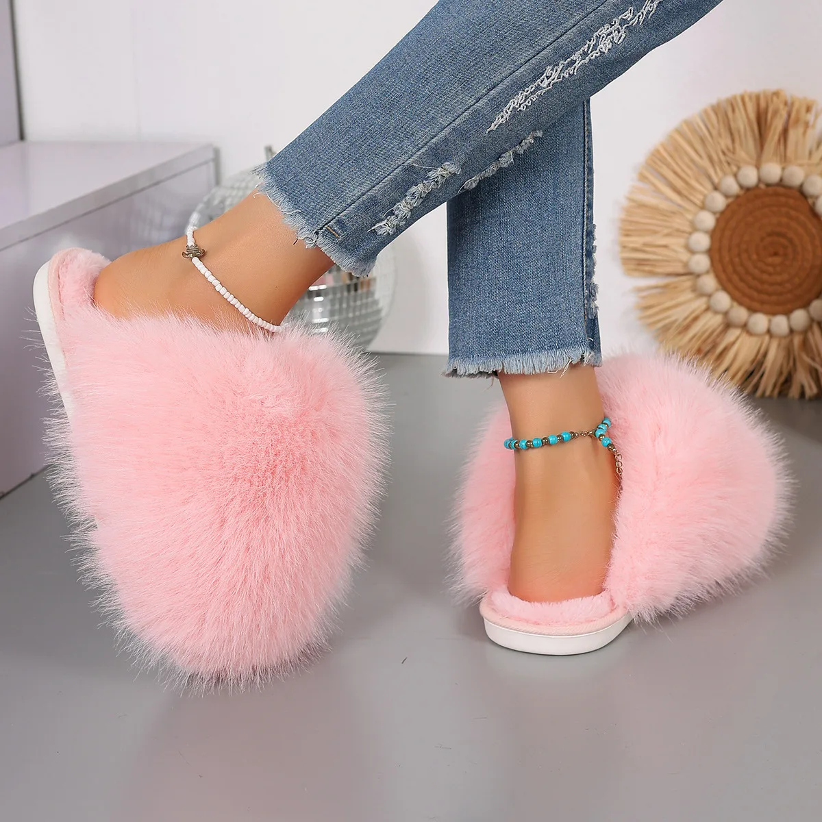 Zapatillas de casa mullidas para niñas con suela antideslizante - imagen 5
