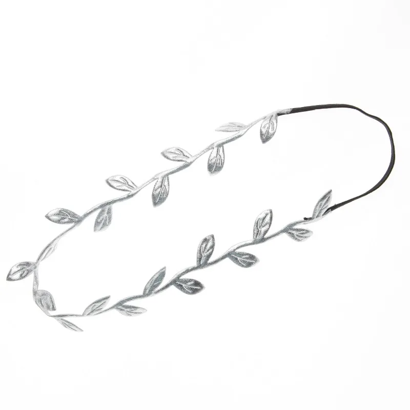 Diademas bebé de hojas doradas y plateadas – estilo europeo