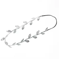Diademas bebé de hojas doradas y plateadas – estilo europeo