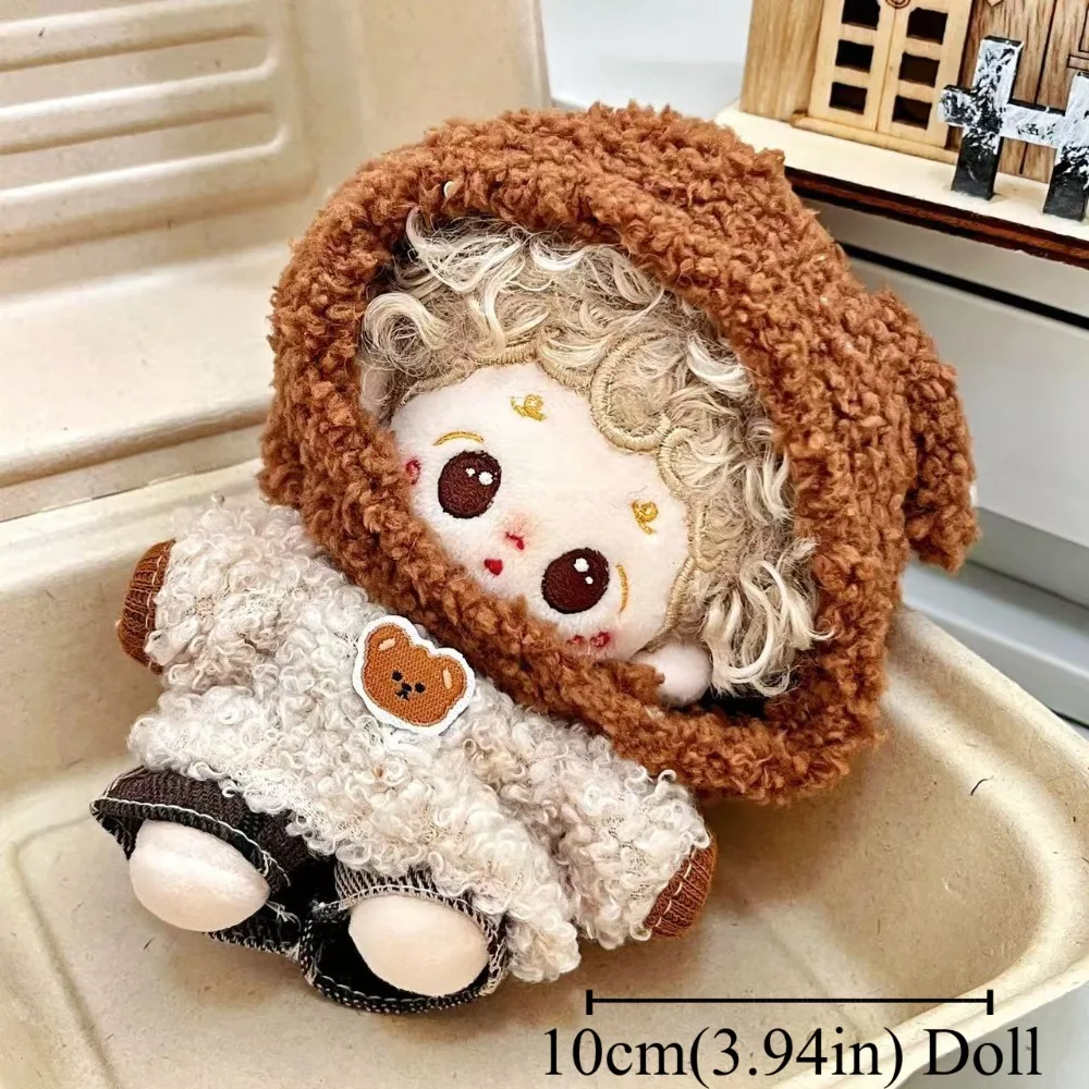 Falda tejida en tonos neutros para muñeca de 10cm