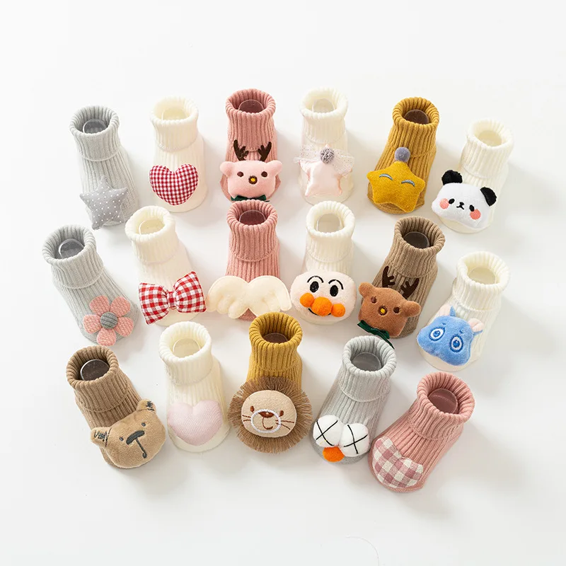 Calcetines antideslizantes de algodón para bebé – Estampado divertido - imagen 5