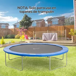 HOMCOM Cubierta de Protección Acolchada Borde de Seguridad para Trampolines Cama Elástica con Diámetro Ø366 cm Azul