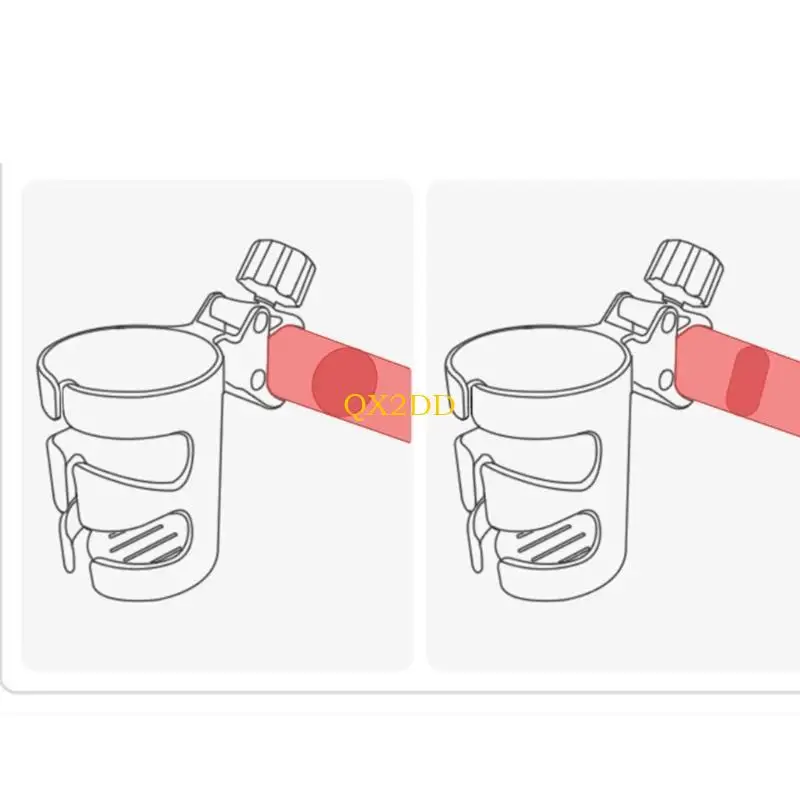 Portuito cochecito bebé QX2D Universal 360 Botth Bottle Bottle Bottle Bottle para accesorios para sillas ruedas - imagen 3