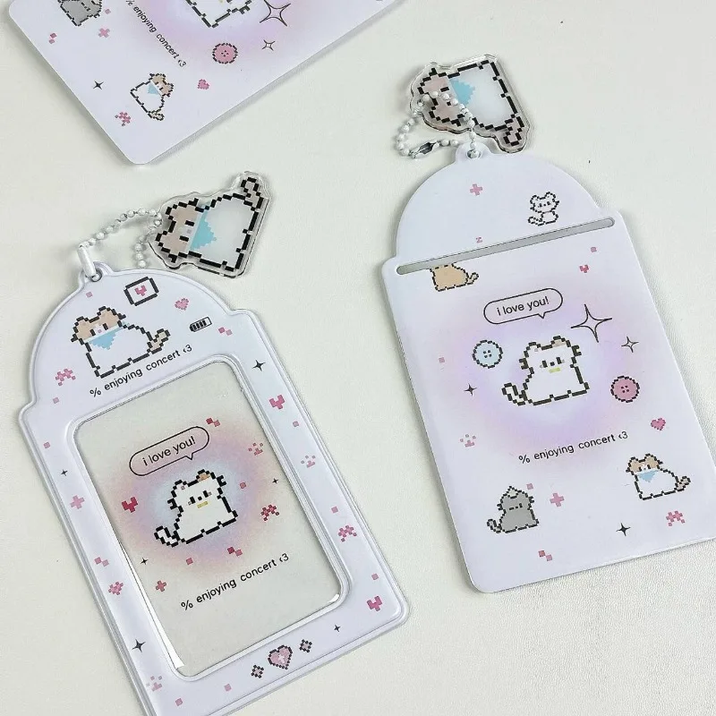 Nuevo soporte para tarjetas de fotos de dibujos animados, fundas protectoras decorativas para álbum de fotos de ídolo de 3 pulgadas, colgante de papelería japonesa Kawaii - imagen 2