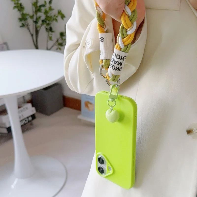 Cordón trenzado Universal para teléfono móvil, cadena colgante de nailon portátil, anillo, correa para la muñeca, llavero de cuerda desmontable para teléfono móvil - imagen 5