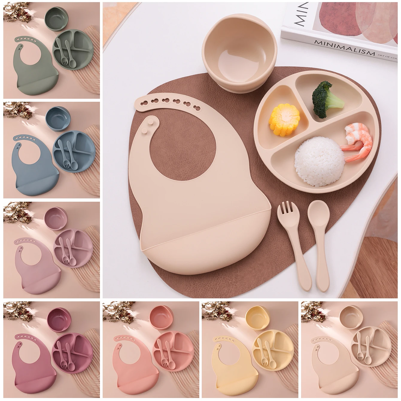 Color Kids set de platos de succión y cubiertos infantil - imagen 2