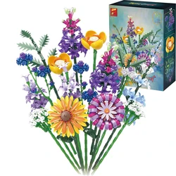 Bloques de construcción en forma de ramo de flores educativos
