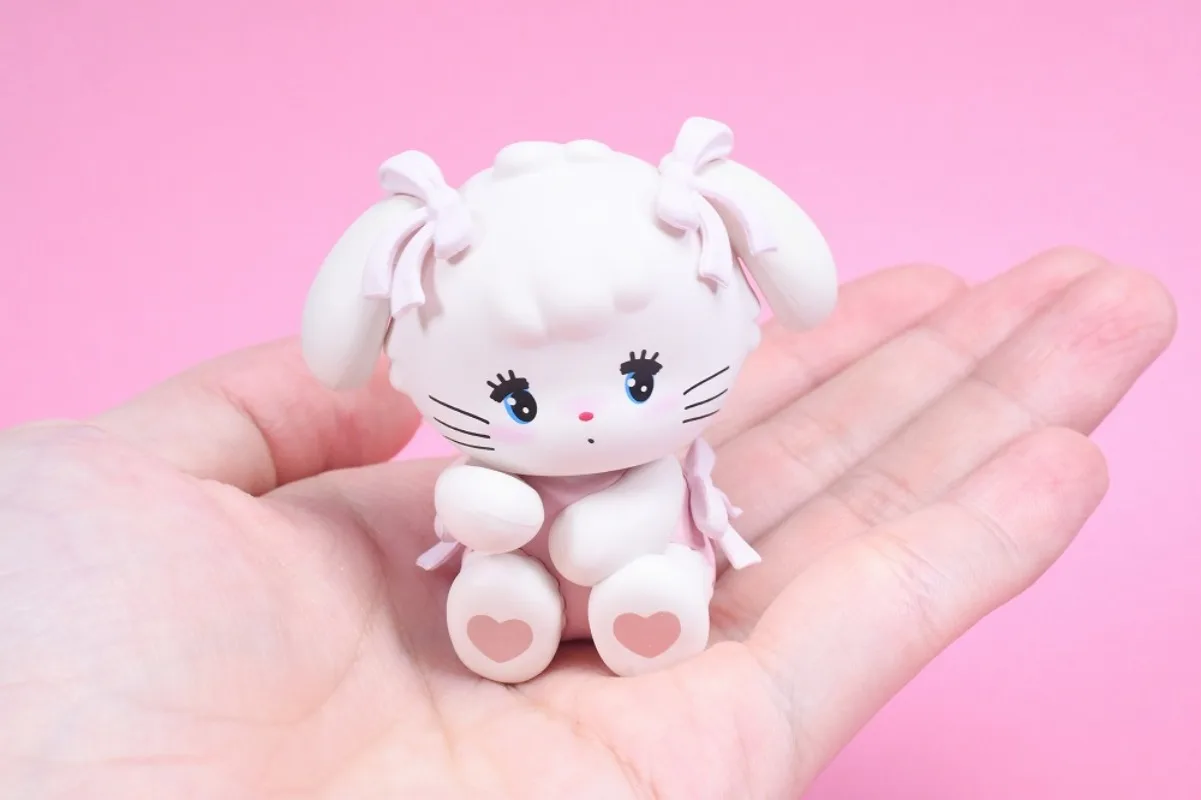 Qualia cápsula juguetes lindos personajes mikko figuras de mascota MOUSSE LATTE SOUFFLE CAMMY ojos grandes gatito conejo sentado gashapon - imagen 3