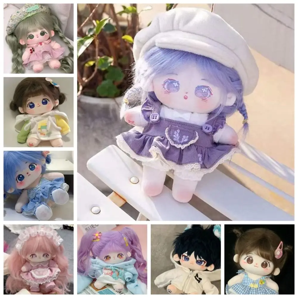 Vestido bonito de moda, ropa para muñeca de algodón de 20cm, conjunto de muñecos de peluche Kpop de alta calidad, accesorios para muñecas de moda - imagen 5