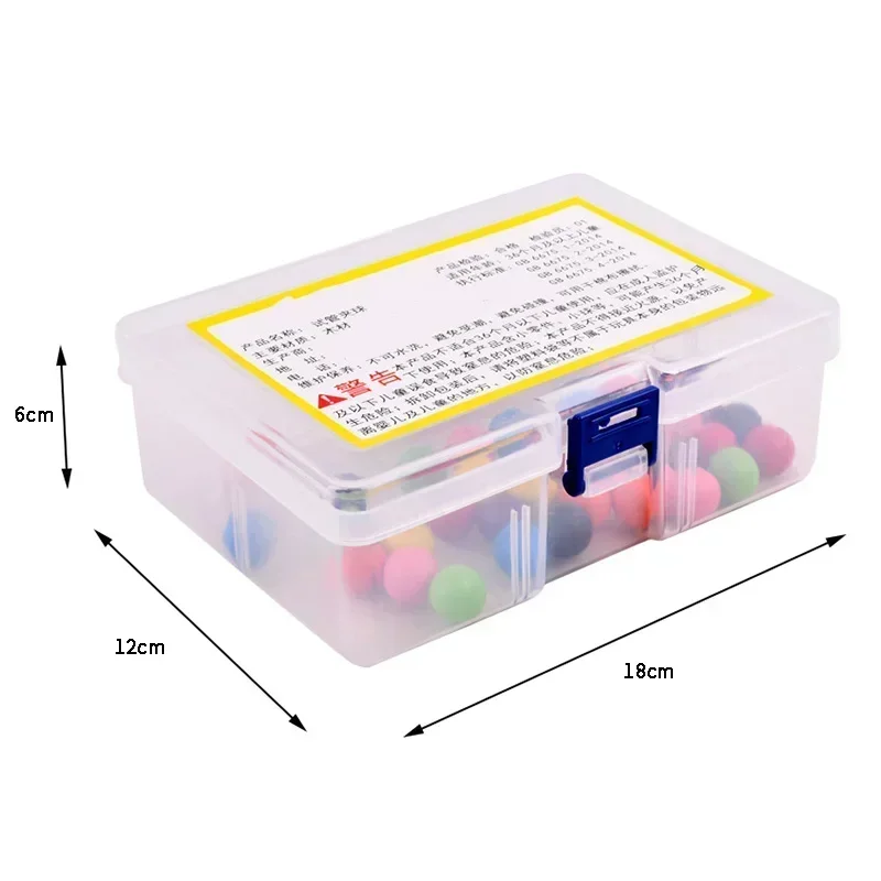 Caja de juego portátil con cuentas de Clip, soporte plegable para tubos de ensayo y estuche de transporte, entrenamiento de Motor fino Montessori en cualquier momento - imagen 5