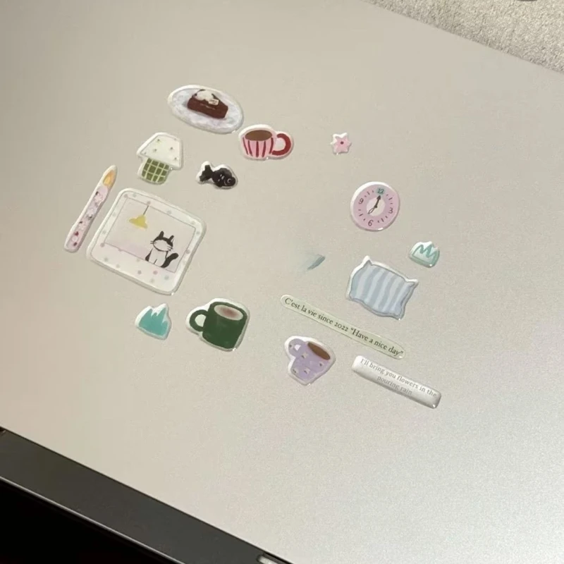 Pegatinas bonitas para ordenador, pegatina tridimensional de pegamento de cristal epoxi, pegatina para funda de teléfono, decoración para diario y cuaderno, regalos creativos - imagen 3
