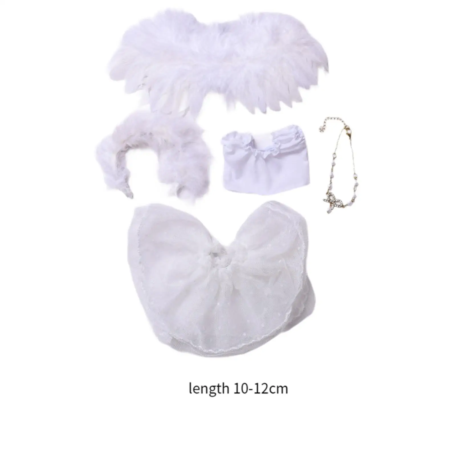 Dolls Angel Wing Lace Set Outfits Accessory Miniature Clothes Costume for 15-17cm Dolls Girl Dolls Thanksgiving Gifts