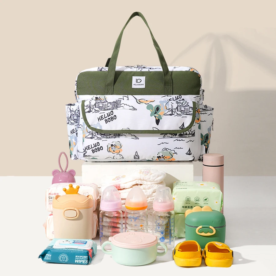 Nuevo bolso de mamá de tela Oxford impermeable, bolso de viaje de gran capacidad, bolso de mano multifuncional para mujer, bolso de hombro - imagen 3