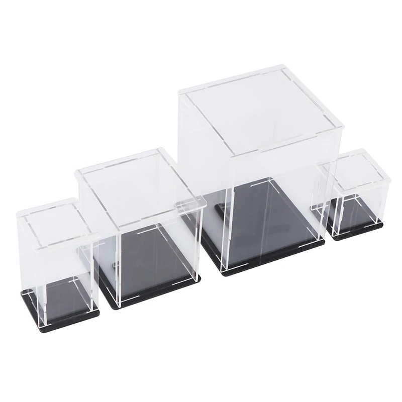 Caja cubo transparente - Detalle protección polvo