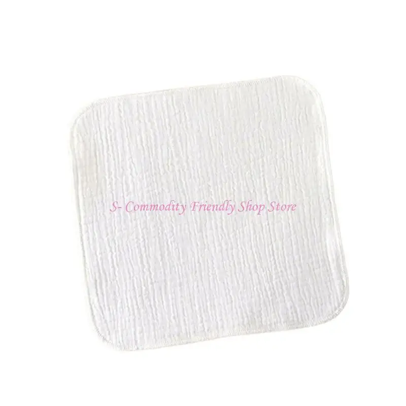 Pañuelo algodón 85AE, toalla 4 capas, babero suave y absorbente, paño para limpiar boca para comer y alimentar - imagen 3