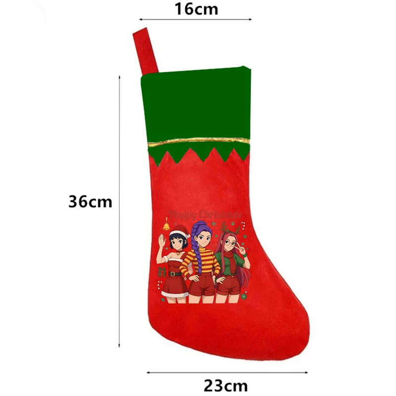 KPop Demon Hunter medias navideñas saco de regalo bolsa de dulces decoración de Navidad para el hogar calcetín Navidad árbol decoración periféricos regalo - imagen 5