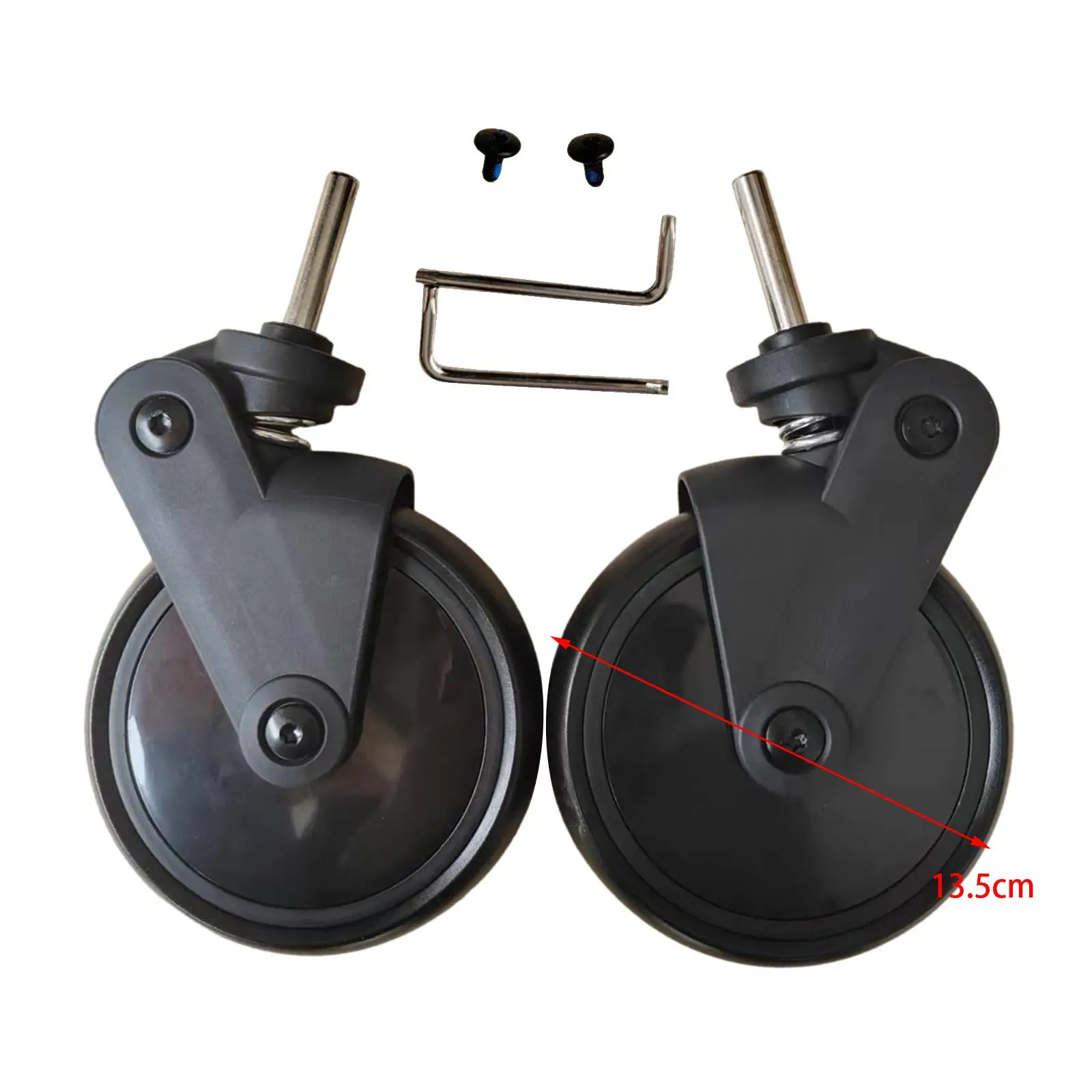  Stroller Replacement Wheel Stroller Repair Tire Practical Wear Resistant with Wrench Screws Accs