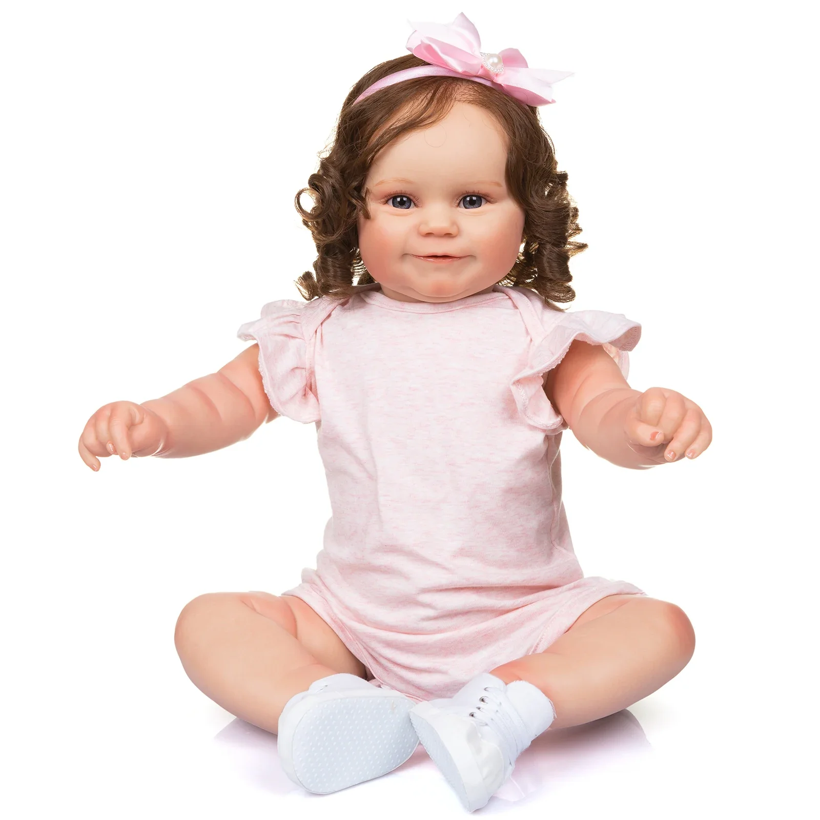 NPK muñeca reborn para niños – pelo marrón enraizado y detalle - imagen 2