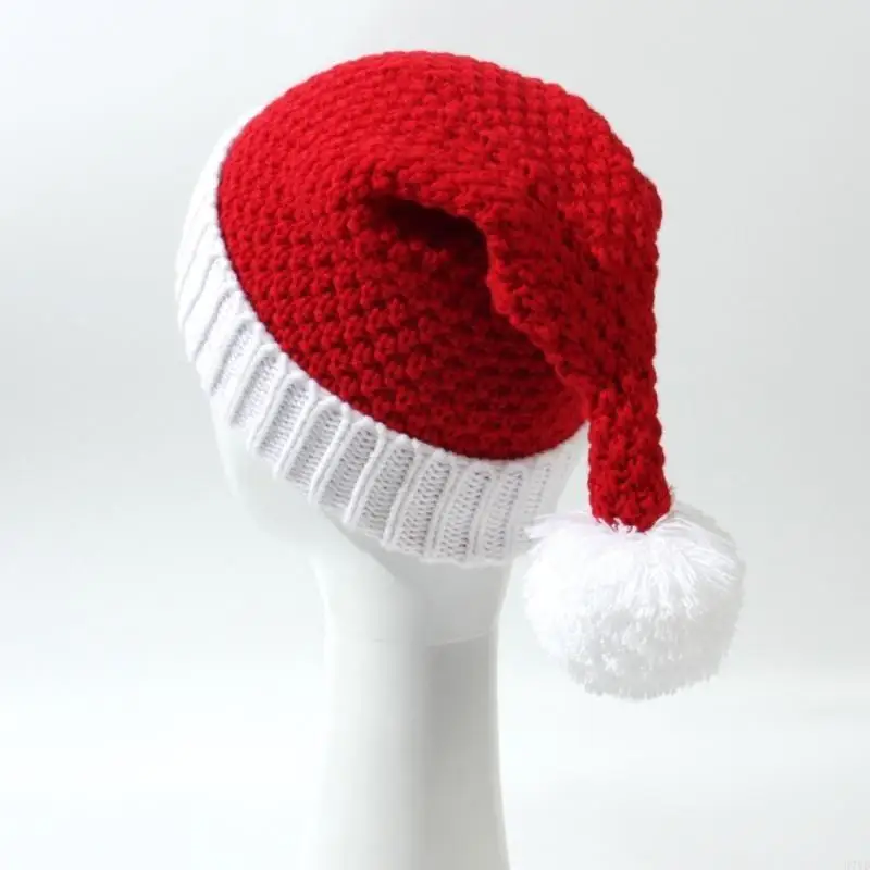 D7YD Gorro fiesta Navidad, disfraz, gorro Navidad, gorro rojo Navidad para padres e hijos - imagen 3