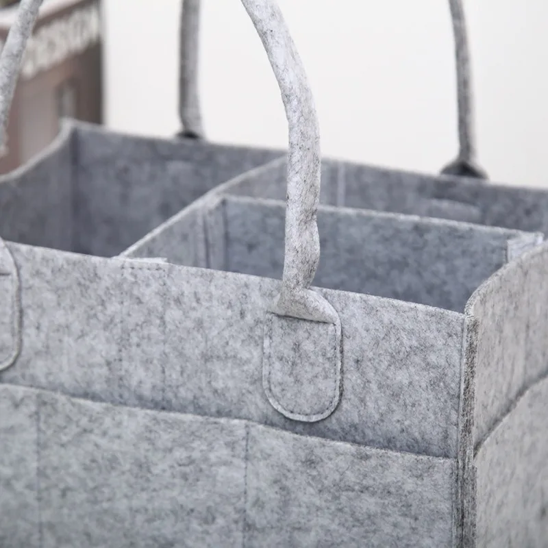 PANGDUBE, apiladores y caddies de pañales de fieltro para bebés, bolsa organizadora para pañales de recién nacidos, bolsa de almacenamiento para cosas de bebé, 33x23x18cm - imagen 4