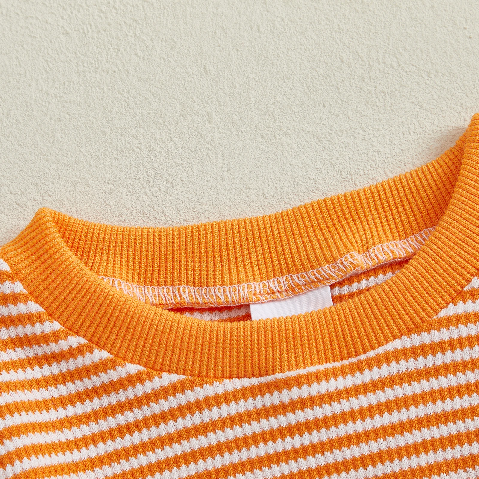 SUNSIOM 0-18 meses bebé Halloween raya gofre mameluco calabaza camión bordado manga larga cuello redondo mono - imagen 4