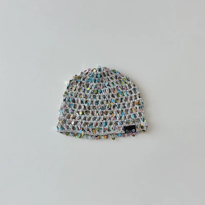 Gorro infantil de purpurina con rejilla – Estilo brillante - imagen 5