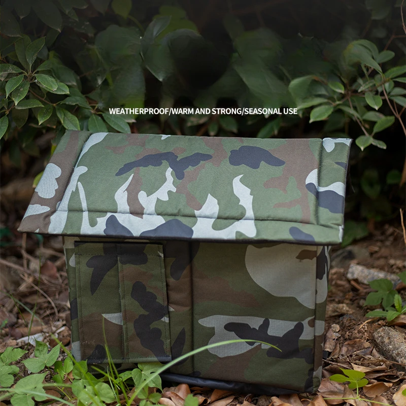 Nueva casa para gatos callejeros a prueba de lluvia para exteriores, nido para gatos universal cerrado a prueba de frío para todas las estaciones, nido para gatos impermeable de tela Oxford - imagen 3