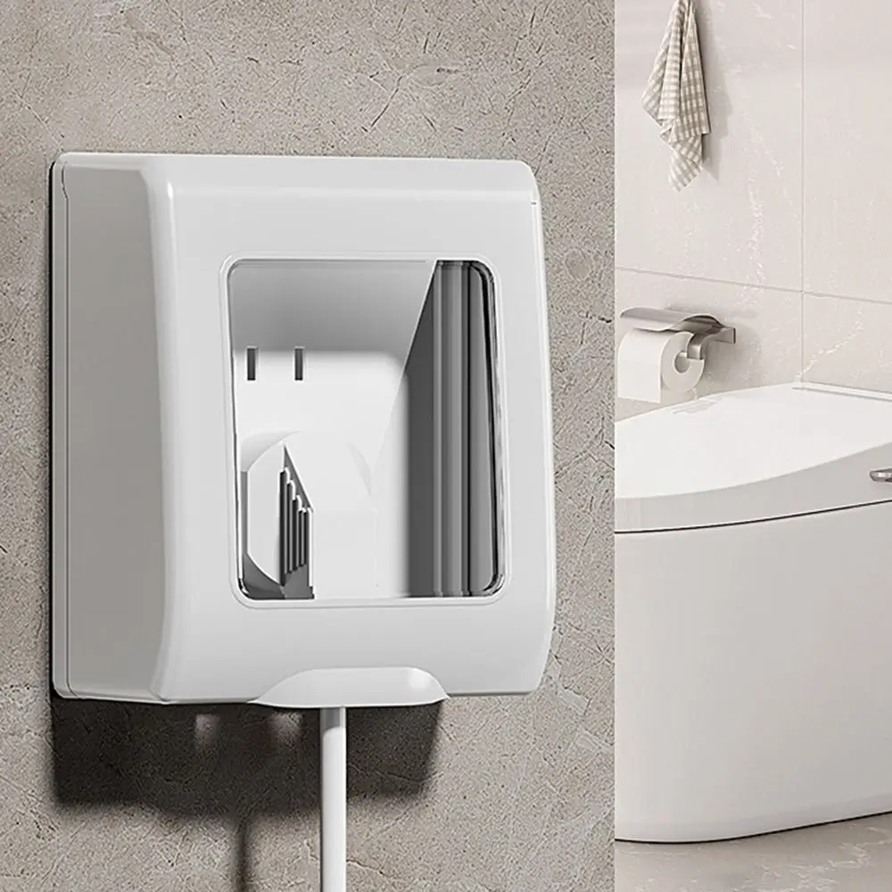 Cubierta protectora de interruptor tipo 86, Protector de enchufe autoadhesivo transparente, cubierta impermeable para interruptor a prueba de salpicaduras - imagen 4