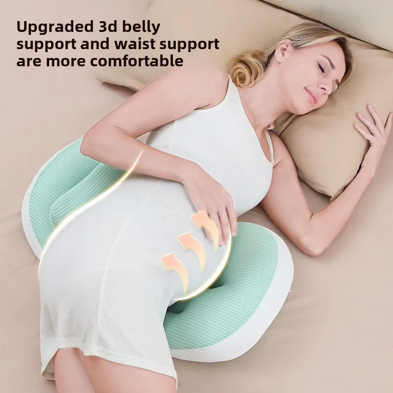 Almohadas de embarazo para dormir lateral, soporte de maternidad, comodidad de cuerpo completo, ayuda Abdominal de cintura para mujeres embarazadas, descanso de cama - imagen 2