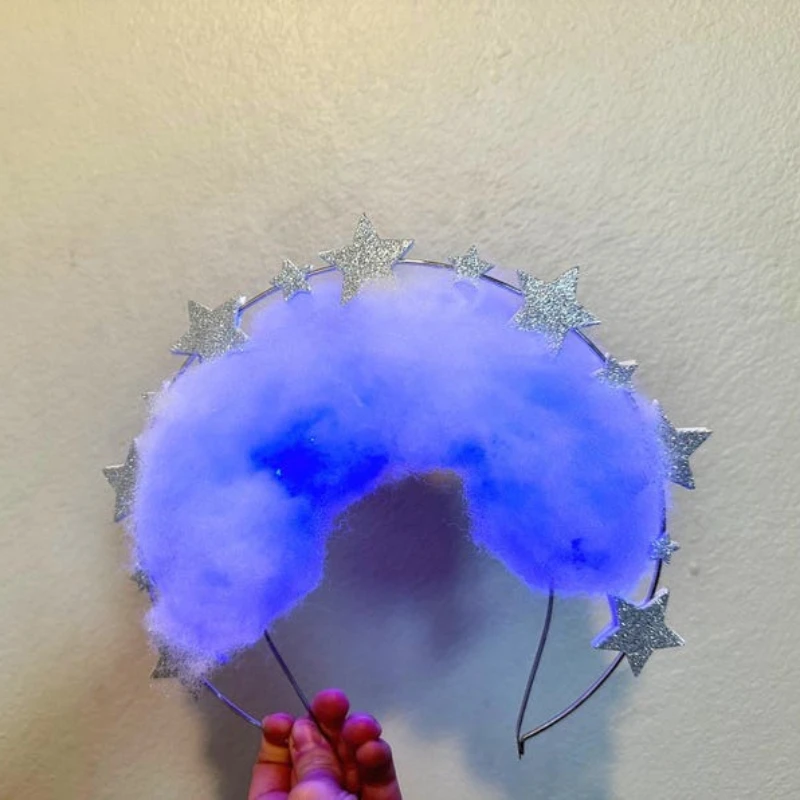 Diadema LED con nube mágica y rayos estrellados para disfraces - imagen 2