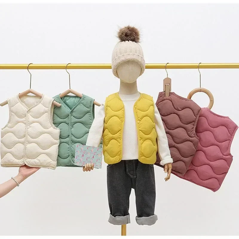 Chaleco bebé algodón cálido otoño-invierno estilo casual unisex - imagen 2
