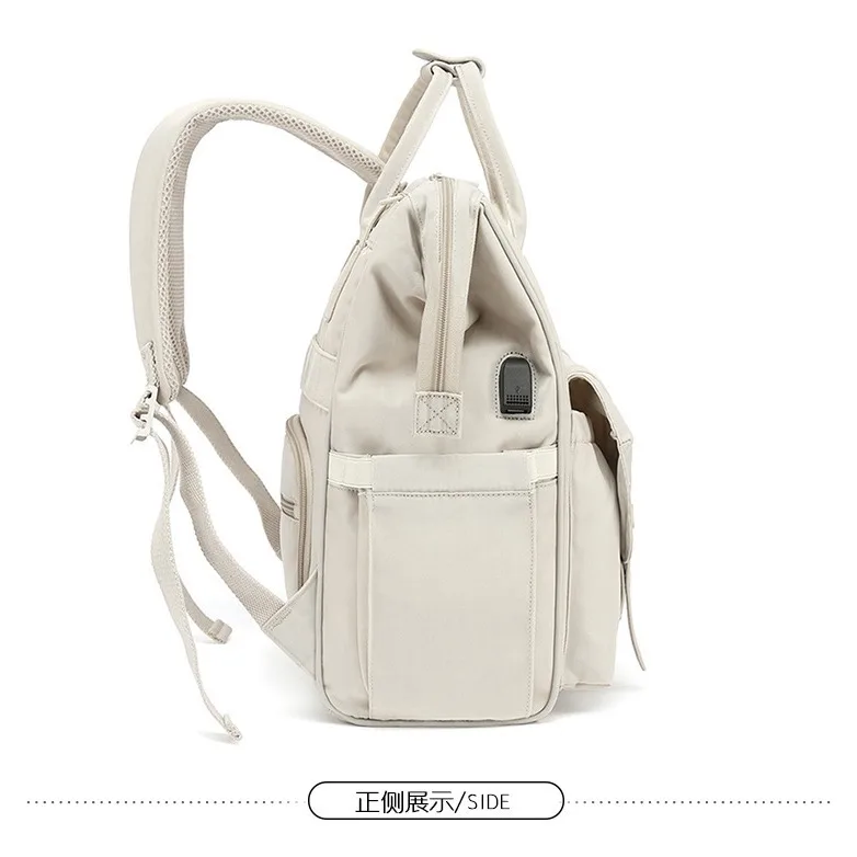 Bolso de mamá mochila bolso de mano de gran capacidad multifuncional impermeable bolso de madre y bebé personalizado USB mamá - imagen 5