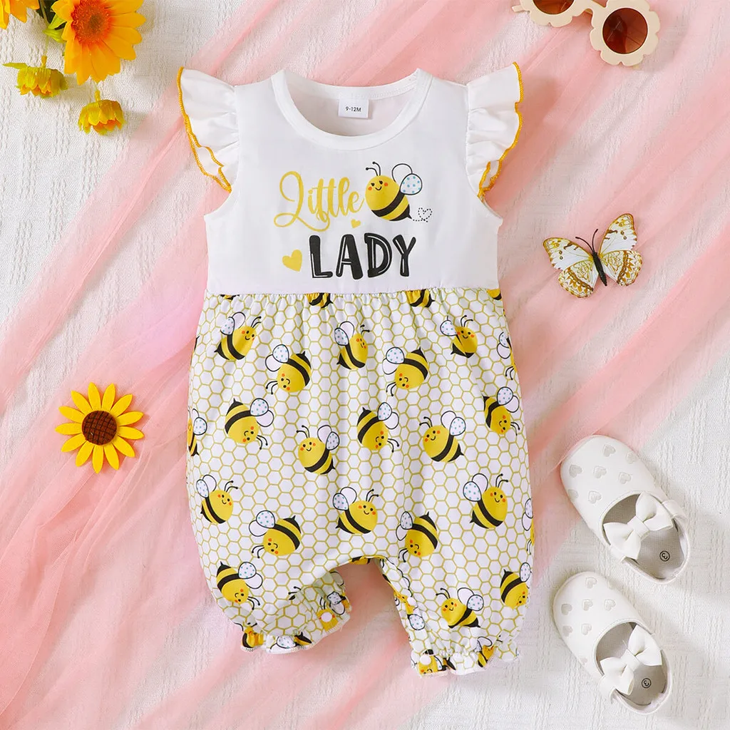 Mono para bebé recién nacido de 4 colores, mono sin mangas con estampado de mariposa, disfraz cómodo de verano para niña pequeña, pelele de 0 a 12 meses - imagen 3