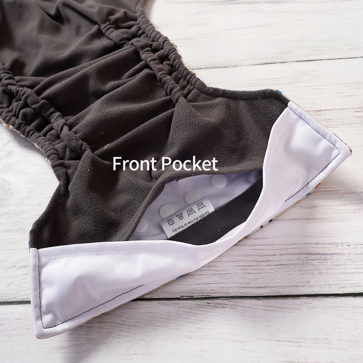 Pañales de tela con bolsillo interior para bebé de carbón de bambú Elinfant, pañal de tela impermeable para bebé, pantalones de entrenamiento lavables ajustables - imagen 4