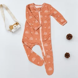 Elinfant Mono manga larga algodón bambú bebé - Pijama mameluco pies