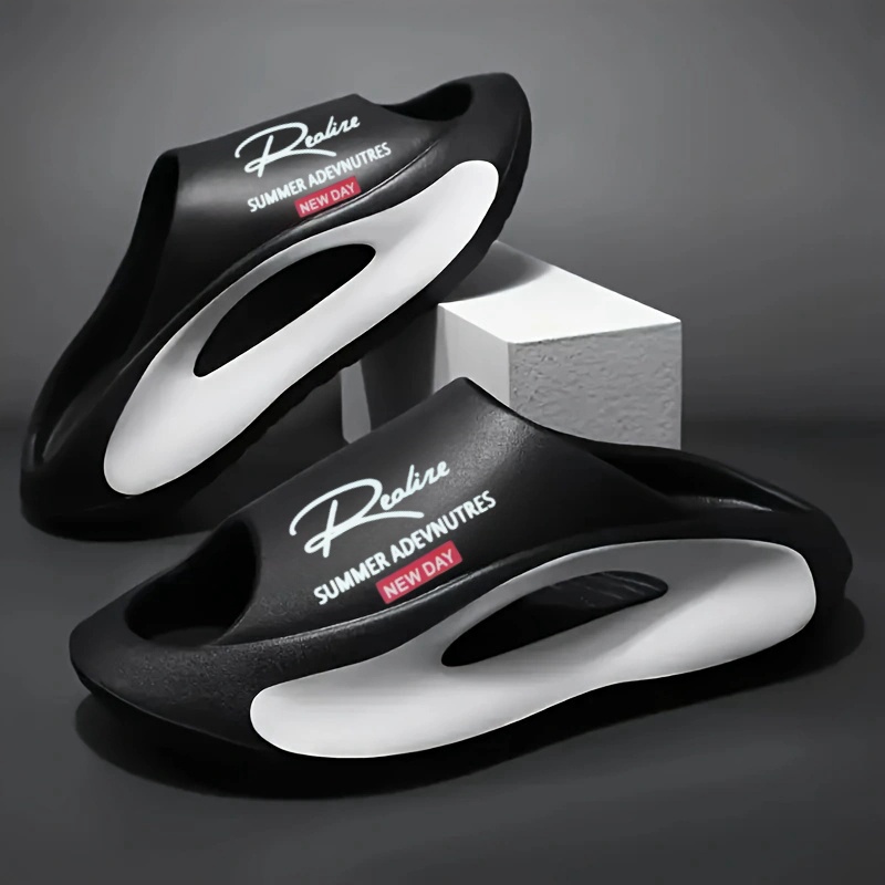 Toboganes ligeros de EVA con estampado blanco y negro para niños