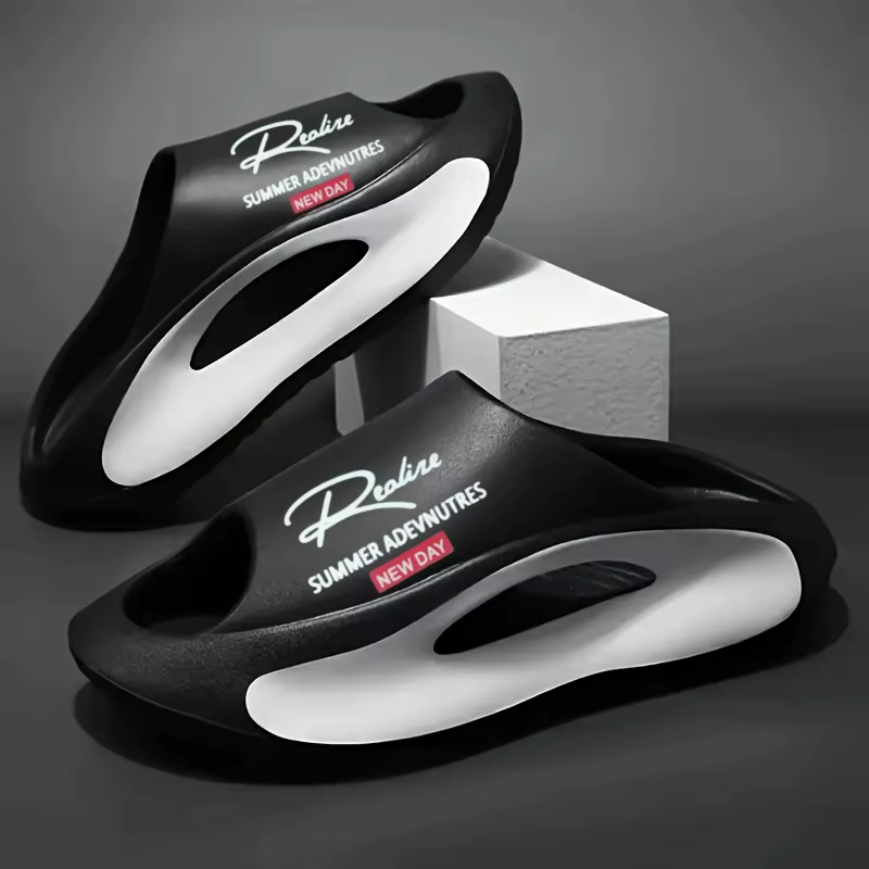 Toboganes ligeros de EVA con estampado blanco y negro para niños
