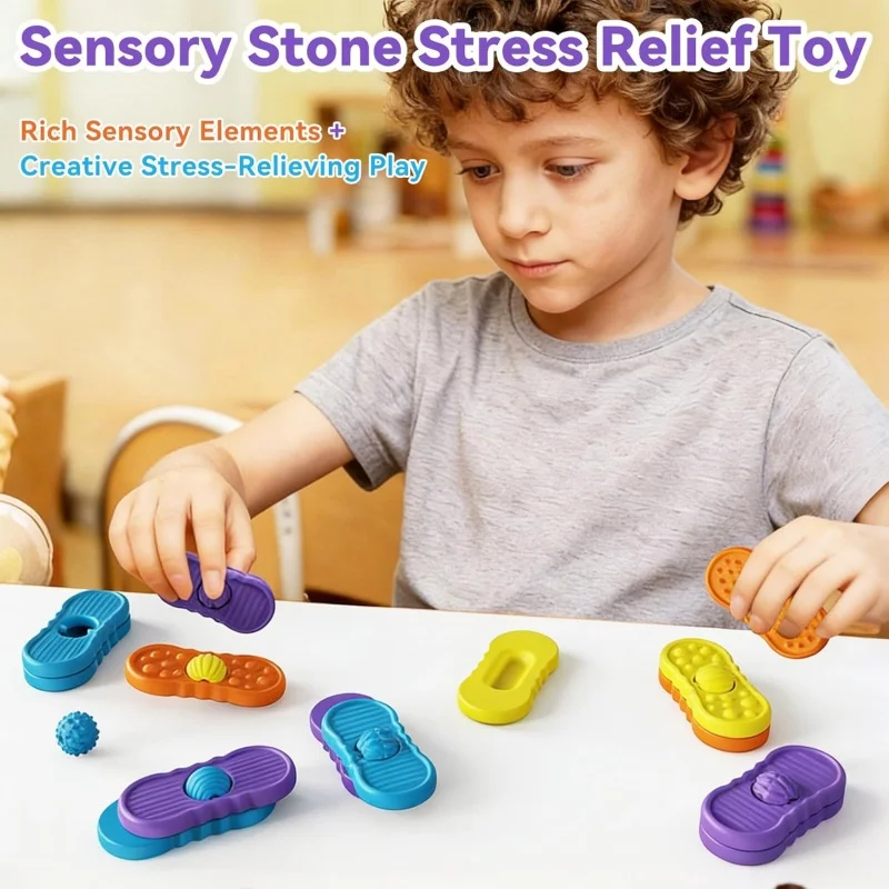 Juguete sensorial de silicona antiestrés – Calmante para niños con TDAH - imagen 4
