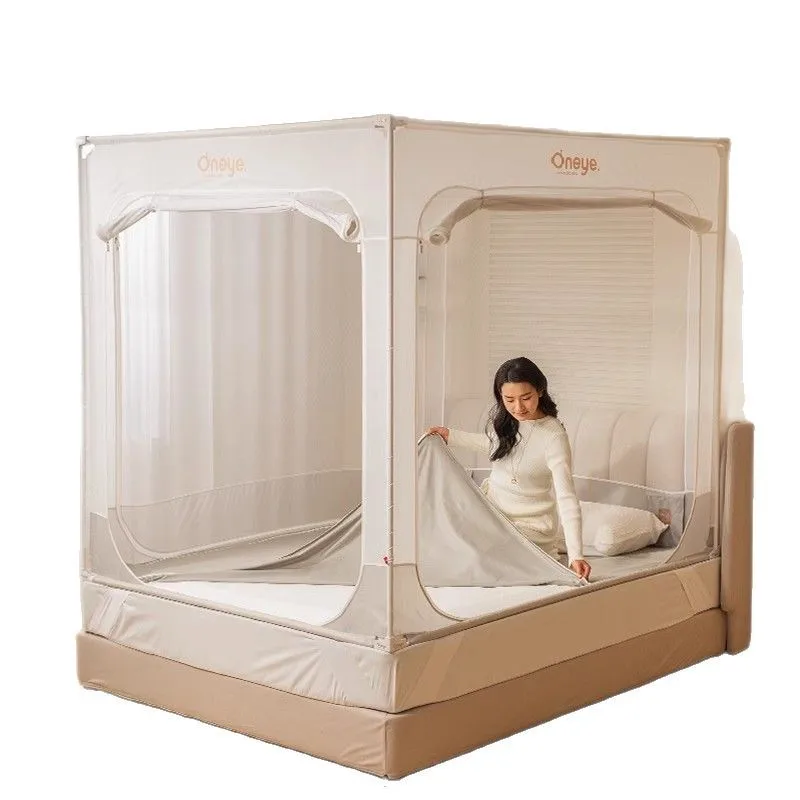 Mosquitera para bebé con protector de seguridad, red para cama infantil mejorada 2025, 360 °   Diseño antimosquitos y anticaída, estructura de acero reforzado - imagen 2