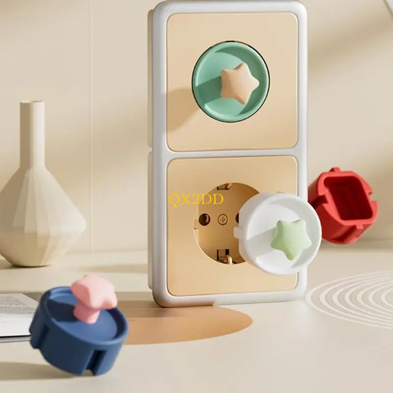 QX2D 1 ud./10 Uds. Tapa enchufe eléctrico silicona suave multicolor tapa salida seguridad para niños protectores - imagen 4