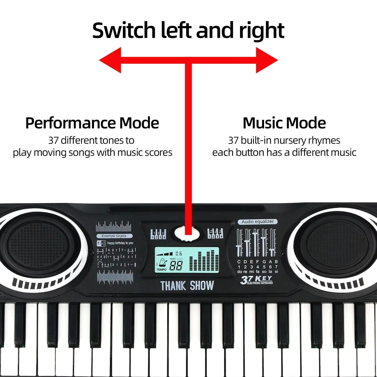 Teclado musical infantil con pantalla LED para niños - imagen 3
