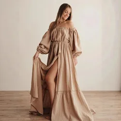 Vestido embarazada con hombros caídos ideal para sesión fotográfica