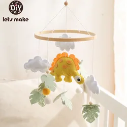 Móvil cuna de madera con sonajero dinosaurio – Juguete educativo bebé