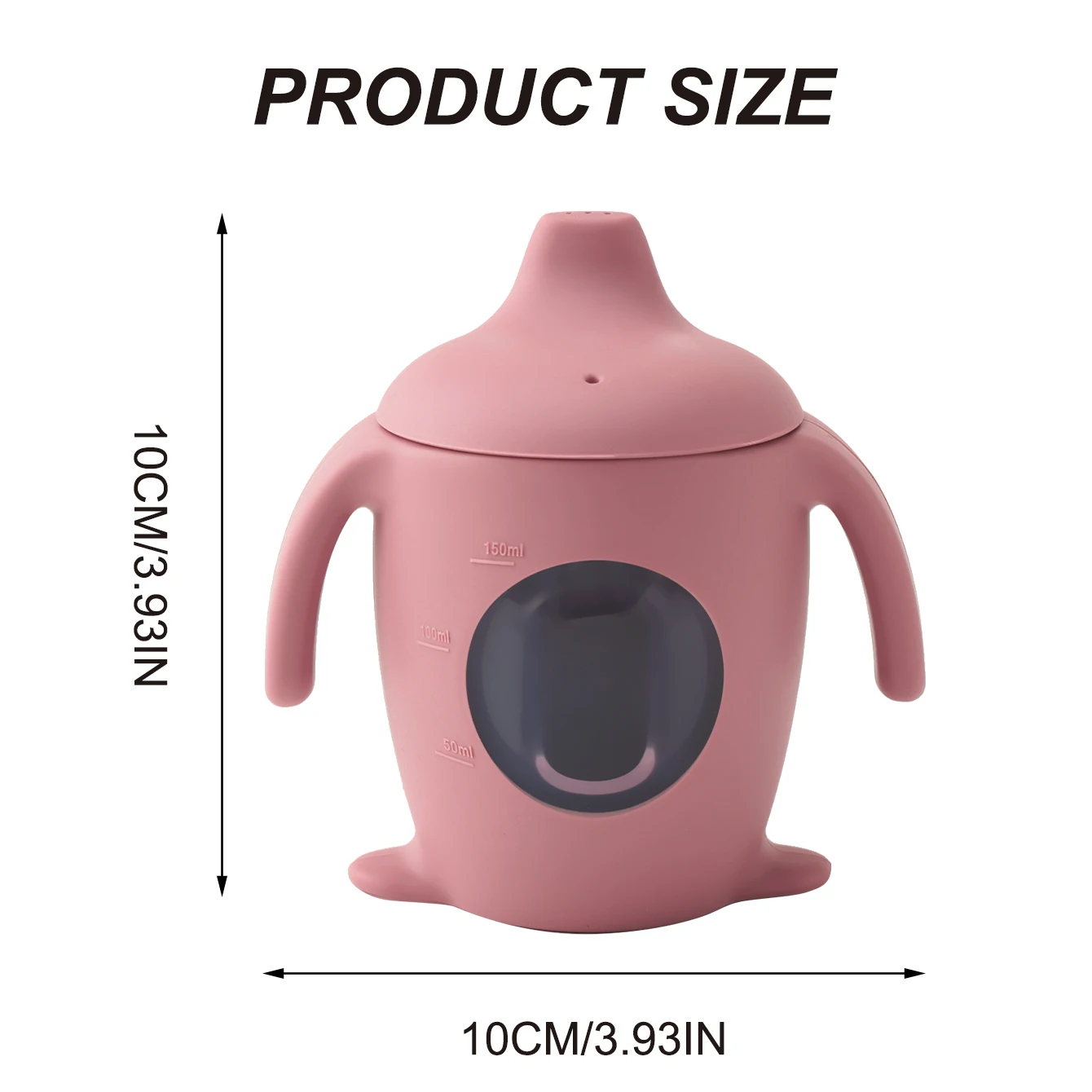 Taza Sippy silicona pingüino portátil antifugas cómoda sin BPA
