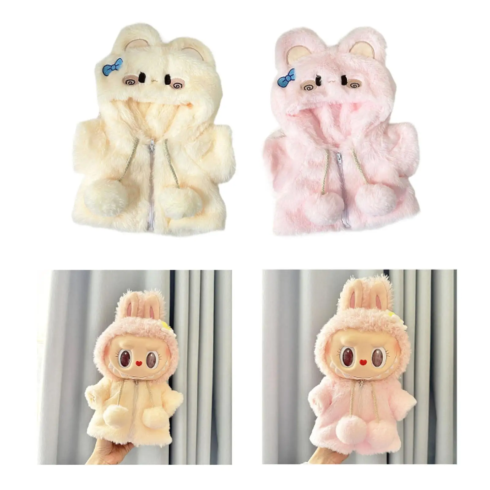 Plush Doll Overcoat Cosplay Costume Pretend Play Fashion Cute for 38cm Dolls