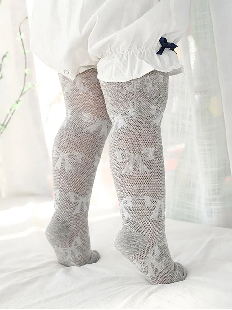 Pantimedias de punto de algodón para niñas pequeñas, medias finas y transpirables, accesorios para primavera y verano - imagen 3