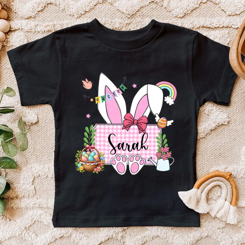 Camiseta personalizada de Pascua con conejito para niño - imagen 3