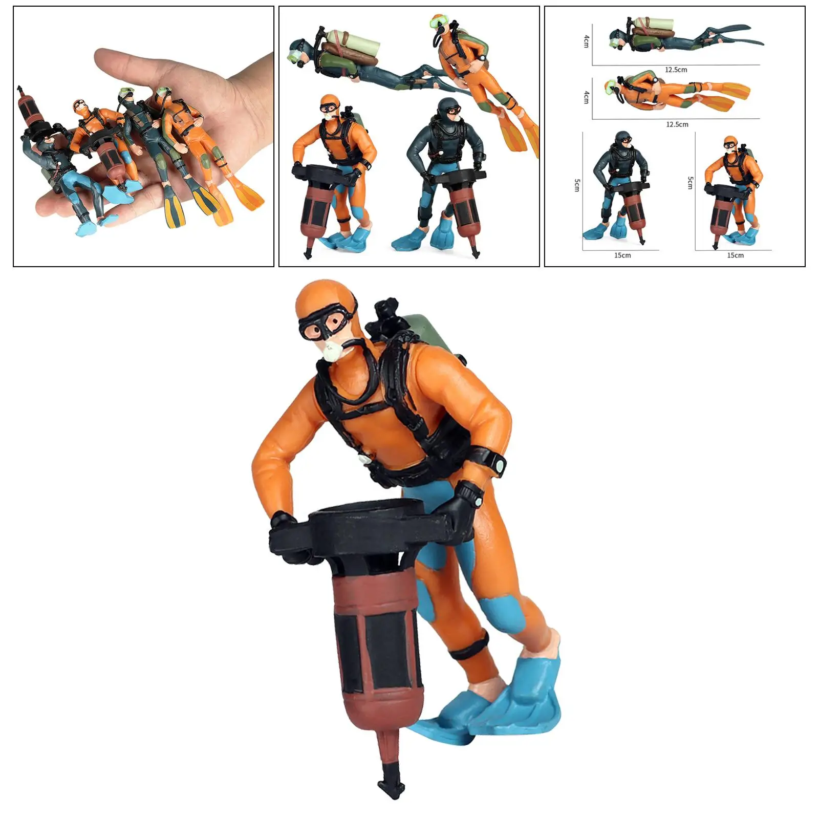 Miniature Diver Figure Model Sea Adventure Decor Action Figures Toy